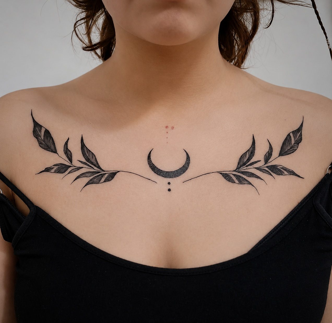 Tatuaje blackwork botánico — pieza 16