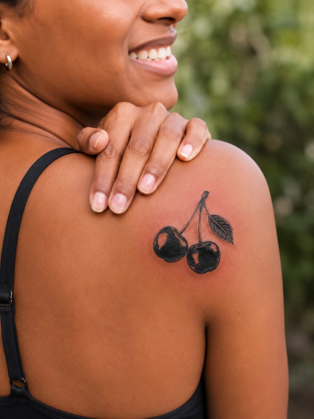 Tatuaje blackwork botánico — pieza 25
